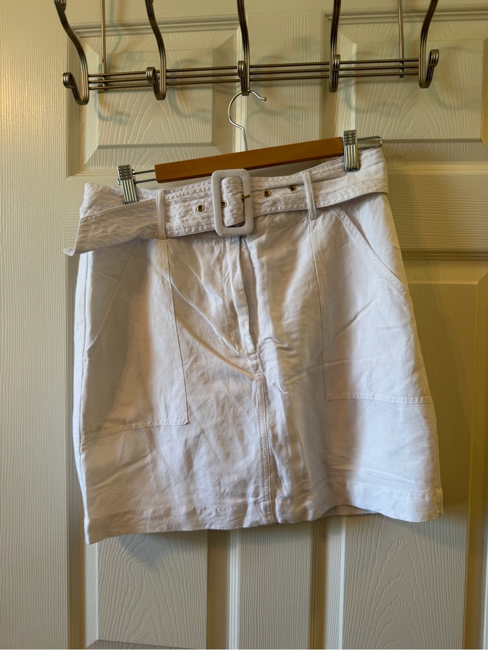 Express White Mini Skirt with Matching Belt